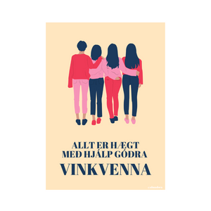 <tc>Allt er hægt með hjálp góðra vinkvenna - Poster or card</tc>