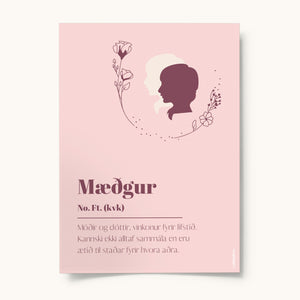 Mæðgur - Poster or opportunity card