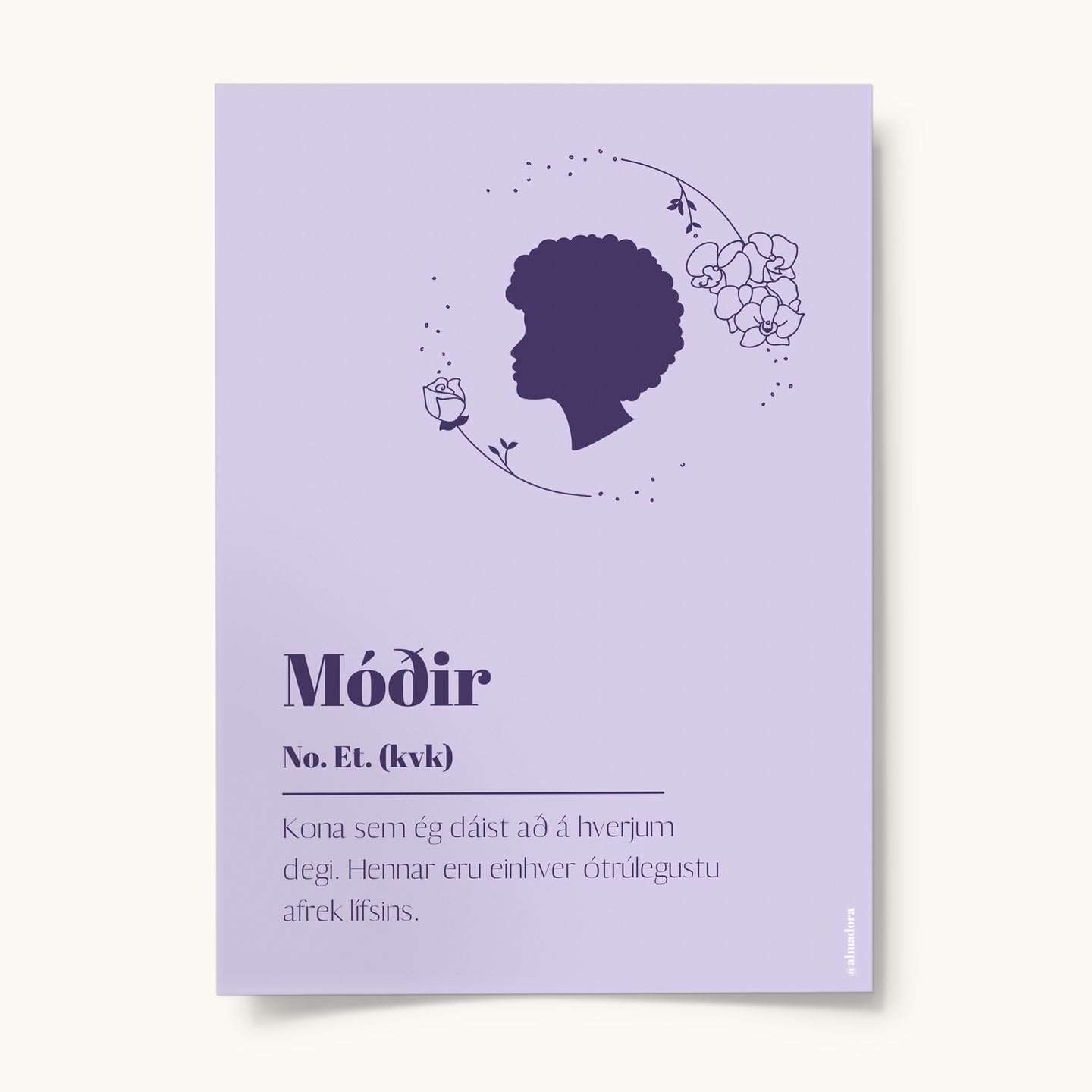 Móðir - Plakat eða tækifæriskort